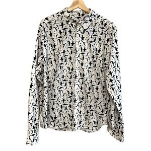 GFW unisex clothing penguin print button down shirt Charlie 7 gender free‎ world